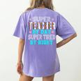 Super Teacher By Day Super Tired By Night Superhero Teacher Men Women Women's Comfort Colors T-Shirt Back Print Violet