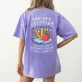 Superhero Sidekick Teaching Teach School Teacher Assistant Women's Comfort Colors T-Shirt Back Print Violet Superhero Sidekick Teaching Teach School Teacher Assistant Women's Comfort Colors T-Shirt Back Print Violet