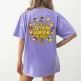 Superhero Teacher I Teach Super Heroes Women's Comfort Colors T-Shirt Back Print Violet Superhero Teacher I Teach Super Heroes Women's Comfort Colors T-Shirt Back Print Violet