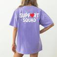 Support Squad Cute Heart Supportive Teacher Team Member Women's Comfort Colors T-Shirt Back Print Violet Support Squad Cute Heart Supportive Teacher Team Member Women's Comfort Colors T-Shirt Back Print Violet