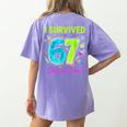 I Survived 67 Days Of School 67 Meme Science Teacher Women's Comfort Colors T-Shirt Back Print Violet I Survived 67 Days Of School 67 Meme Science Teacher Women's Comfort Colors T-Shirt Back Print Violet