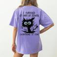 I Survived 67 Days Of School Teachers Students Humor Women's Comfort Colors T-Shirt Back Print Violet I Survived 67 Days Of School Teachers Students Humor Women's Comfort Colors T-Shirt Back Print Violet
