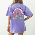 It Takes A Big Heart To Shape Little Minds Teacher Assistant Women's Comfort Colors T-Shirt Back Print Violet It Takes A Big Heart To Shape Little Minds Teacher Assistant Women's Comfort Colors T-Shirt Back Print Violet