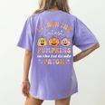 I Teach The Cutest Pumpkins In The Patch 1st Grade Teacher For Men Women Kids Women's Comfort Colors T-Shirt Back Print Violet I Teach The Cutest Pumpkins In The Patch 1st Grade Teacher For Men Women Kids Women's Comfort Colors T-Shirt Back Print Violet