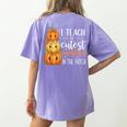 I Teach The Cutest Pumpkins In The Patch Fall Autumn Teacher Women's Comfort Colors T-Shirt Back Print Violet I Teach The Cutest Pumpkins In The Patch Fall Autumn Teacher Women's Comfort Colors T-Shirt Back Print Violet