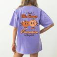 I Teach The Cutest Pumpkins In The Patch Retro Teacher Fall Women's Comfort Colors T-Shirt Back Print Violet I Teach The Cutest Pumpkins In The Patch Retro Teacher Fall Women's Comfort Colors T-Shirt Back Print Violet