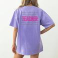 TEACH Inspirational Teacher Comfortable & Stylish T-Shirt Women's Comfort Colors T-Shirt Back Print Violet TEACH Inspirational Teacher Comfortable & Stylish T-Shirt Women's Comfort Colors T-Shirt Back Print Violet