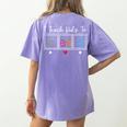 I Teach Kids To Read Reading Teacher Appreciation Women's Comfort Colors T-Shirt Back Print Violet