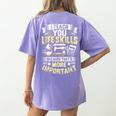 I Teach You Life Skills Home Economics Teacher Women's Comfort Colors T-Shirt Back Print Violet I Teach You Life Skills Home Economics Teacher Women's Comfort Colors T-Shirt Back Print Violet