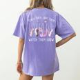 Teach Them Love Them Watch Them Grow Ballet Dance Teacher Women's Comfort Colors T-Shirt Back Print Violet