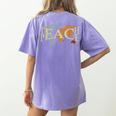 Teach Peace Teacher Teacher Women's Comfort Colors T-Shirt Back Print Violet Teach Peace Teacher Teacher Women's Comfort Colors T-Shirt Back Print Violet