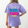 I Teach Rockstars Tee Orchestra Music Teacher Back To School Women's Comfort Colors T-Shirt Back Print Violet I Teach Rockstars Tee Orchestra Music Teacher Back To School Women's Comfort Colors T-Shirt Back Print Violet