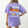 I Teach The Smartest Pumpkins The Patch Teacher Fall Season For Men Women Kids Women's Comfort Colors T-Shirt Back Print Violet I Teach The Smartest Pumpkins The Patch Teacher Fall Season For Men Women Kids Women's Comfort Colors T-Shirt Back Print Violet