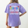 I Teach Special Education SPED Special Education Teacher For Men Women Women's Comfort Colors T-Shirt Back Print Violet I Teach Special Education SPED Special Education Teacher For Men Women Women's Comfort Colors T-Shirt Back Print Violet