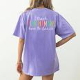 I Teach Tiny Humans How To Dance Ballet Dance Teacher Kids Women's Comfort Colors T-Shirt Back Print Violet