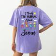 I Teach Tiny Humans About Jesus Sunday School Teacher Women's Comfort Colors T-Shirt Back Print Violet I Teach Tiny Humans About Jesus Sunday School Teacher Women's Comfort Colors T-Shirt Back Print Violet