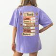 I Teach History Month Black Teacher Melanin Women's Comfort Colors T-Shirt Back Print Violet I Teach History Month Black Teacher Melanin Women's Comfort Colors T-Shirt Back Print Violet