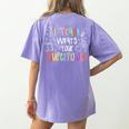 I Teach What's Your Superpower Teacher Teaching For Men Women Women's Comfort Colors T-Shirt Back Print Violet I Teach What's Your Superpower Teacher Teaching For Men Women Women's Comfort Colors T-Shirt Back Print Violet