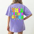 This Teacher 80s 90s Teachers's Day Glows Last Day Of School Women's Comfort Colors T-Shirt Back Print Violet This Teacher 80s 90s Teachers's Day Glows Last Day Of School Women's Comfort Colors T-Shirt Back Print Violet