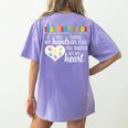 Teacher Aide Appreciation Cute Heart Tee For Women Women's Comfort Colors T-Shirt Back Print Violet Teacher Aide Appreciation Cute Heart Tee For Women Women's Comfort Colors T-Shirt Back Print Violet