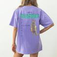 I Am A Teacher Alcoholic Cat Beer Feline Men Women Women's Comfort Colors T-Shirt Back Print Violet I Am A Teacher Alcoholic Cat Beer Feline Men Women Women's Comfort Colors T-Shirt Back Print Violet