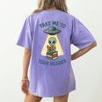Teacher Alien Books UFO Reading Take Me To Your Reader Women's Comfort Colors T-Shirt Back Print Violet Teacher Alien Books UFO Reading Take Me To Your Reader Women's Comfort Colors T-Shirt Back Print Violet