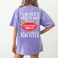 Teacher Assistant Teaching School Ninja Appreciation Women's Comfort Colors T-Shirt Back Print Violet Teacher Assistant Teaching School Ninja Appreciation Women's Comfort Colors T-Shirt Back Print Violet