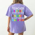 Teacher Besties Because Going Crazy Alone Is Not Fun Women's Comfort Colors T-Shirt Back Print Violet