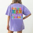 Teacher We Are Like A Box Of Crayons Back To School Men Women Kids Women's Comfort Colors T-Shirt Back Print Violet Teacher We Are Like A Box Of Crayons Back To School Men Women Kids Women's Comfort Colors T-Shirt Back Print Violet