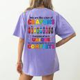 Teacher We Are Like a Box Of Crayons Back To School Women's Comfort Colors T-Shirt Back Print Violet Teacher We Are Like a Box Of Crayons Back To School Women's Comfort Colors T-Shirt Back Print Violet