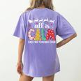 Teacher All Calm Said No Teacher Christmas Pencil Tree Women's Comfort Colors T-Shirt Back Print Violet Teacher All Calm Said No Teacher Christmas Pencil Tree Women's Comfort Colors T-Shirt Back Print Violet