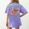 Teacher Christmas Rockin' Around The Classroom Men Women Kids Women's Comfort Colors T-Shirt Back Print Violet