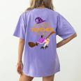 This Is My Teacher Costume Halloween Family Matching Group Women's Comfort Colors T-Shirt Back Print Violet