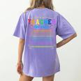 Teacher Definition Teaching School Teacher Women's Comfort Colors T-Shirt Back Print Violet Teacher Definition Teaching School Teacher Women's Comfort Colors T-Shirt Back Print Violet