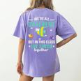 Teacher We All Different But In This Class We Swim Together Women's Comfort Colors T-Shirt Back Print Violet Teacher We All Different But In This Class We Swim Together Women's Comfort Colors T-Shirt Back Print Violet