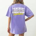Teacher Educational Superhero School Teachers Women's Comfort Colors T-Shirt Back Print Violet Teacher Educational Superhero School Teachers Women's Comfort Colors T-Shirt Back Print Violet
