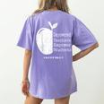 Teacher Empower Student Teacher Protest Supporter Red For Ed Women's Comfort Colors T-Shirt Back Print Violet Teacher Empower Student Teacher Protest Supporter Red For Ed Women's Comfort Colors T-Shirt Back Print Violet