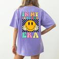 In My Teacher Era Retro Back To School Teacher Student Women's Comfort Colors T-Shirt Back Print Violet In My Teacher Era Retro Back To School Teacher Student Women's Comfort Colors T-Shirt Back Print Violet