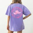 In My Teacher Era Yeehaw Pink Teacher Western Cowgirl Women's Comfort Colors T-Shirt Back Print Violet