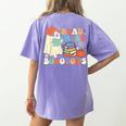 Teacher Halloween Cute Booooks Ghost Read More Books Women's Comfort Colors T-Shirt Back Print Violet Teacher Halloween Cute Booooks Ghost Read More Books Women's Comfort Colors T-Shirt Back Print Violet