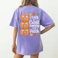 Teacher Halloween Tshirts I Teach The Cutest Pumpkins Women's Comfort Colors T-Shirt Back Print Violet Teacher Halloween Tshirts I Teach The Cutest Pumpkins Women's Comfort Colors T-Shirt Back Print Violet