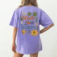 Teacher Inspire Love Women's Comfort Colors T-Shirt Back Print Violet