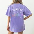Teacher Of Littles Daycare Pre-k Kindergarten Teacher Women's Comfort Colors T-Shirt Back Print Violet Teacher Of Littles Daycare Pre-k Kindergarten Teacher Women's Comfort Colors T-Shirt Back Print Violet
