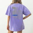This Teacher Loves Her Police Officer Wife Saying Women's Comfort Colors T-Shirt Back Print Violet