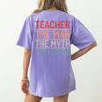 Teacher The Man The Myth The Legend School Holiday Teacher Women's Comfort Colors T-Shirt Back Print Violet Teacher The Man The Myth The Legend School Holiday Teacher Women's Comfort Colors T-Shirt Back Print Violet