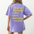 Teacher Or Professor Essay Thesis Writing Joke For Men Women Women's Comfort Colors T-Shirt Back Print Violet Teacher Or Professor Essay Thesis Writing Joke For Men Women Women's Comfort Colors T-Shirt Back Print Violet