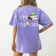 Teacher Puns I'm Tea-Cher Tea Lover Fun Teacher For Men Women Women's Comfort Colors T-Shirt Back Print Violet Teacher Puns I'm Tea-Cher Tea Lover Fun Teacher For Men Women Women's Comfort Colors T-Shirt Back Print Violet