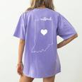 Teacher Red For Ed RedForEd Indiana Public Education Women's Comfort Colors T-Shirt Back Print Violet