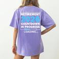 Teacher Retirement Class Of 2026 Loading Retired Women's Comfort Colors T-Shirt Back Print Violet