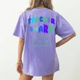 Teacher Shark Don't Stress Do Your Best Forget The Rest Women's Comfort Colors T-Shirt Back Print Violet